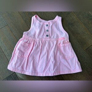 Vintage Oshkosh b’gosh pink pinstriped dress size 12‎ months